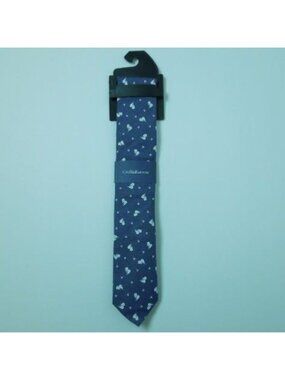 Croft & Barrow Blue White Floral Neck Tie